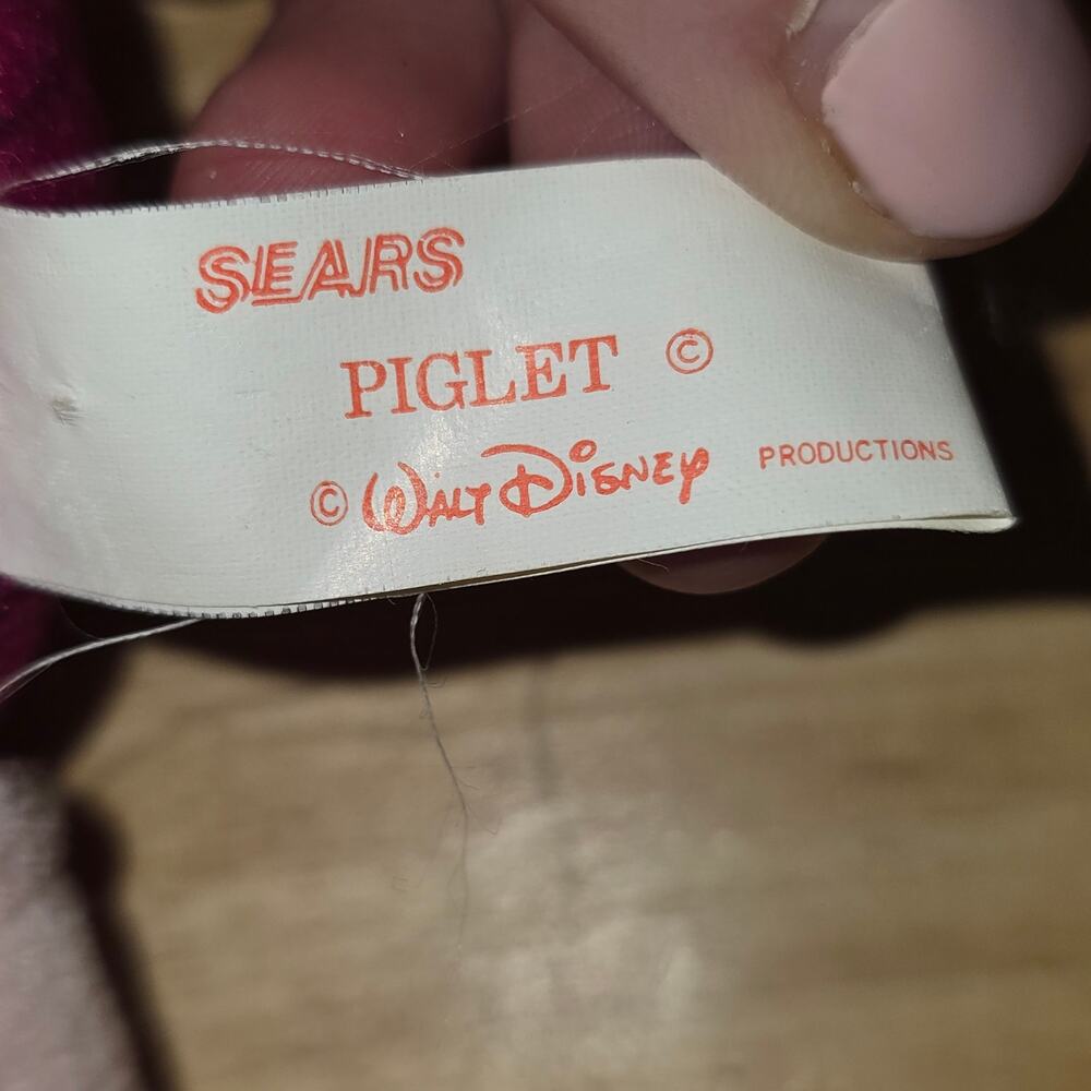 Vintage Piglet Plush 1991 90s Winnie the Pooh Disney Small - Picture 3 of 5
